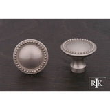 RK International - Plain Knob with Beaded Edge - Satin Nickel