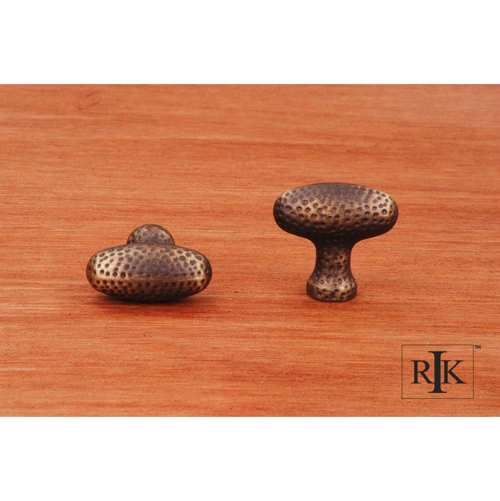 RK International - Slim Egg Knob with Divet Indents - Antique English