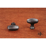 RK International - Slim Egg Knob with Divet Indents - Distressed Nickel