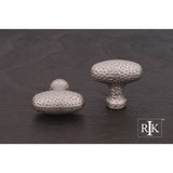 RK International - Slim Egg Knob with Divet Indents - Satin Nickel