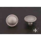 RK International - Plain Knob with Rope  at  Edge - Satin Nickel