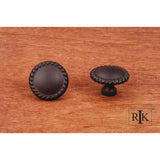 RK International - Plain Knob with Rope  at  Edge - Oil Rubbed Bronze