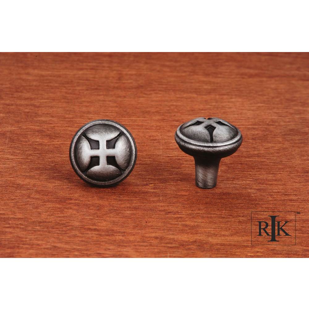 RK International - Solid Four Petal Knob - Distressed Nickel