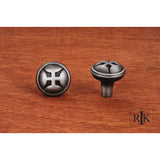 RK International - Solid Four Petal Knob - Distressed Nickel