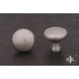 RK International - Solid Round Knob with Divet Indents - Satin Nickel