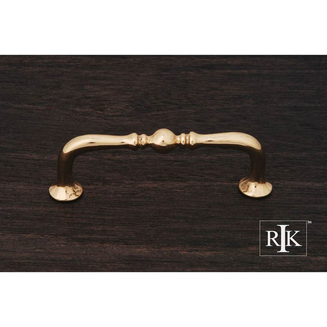 RK International - Decorative Elongated Colonial Pull - Polished Brass