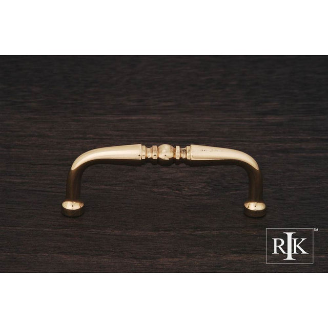 RK International - 3'' c/c Decorative Curved Pull - Polished Brass