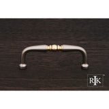 RK International - 3'' c/c Decorative Curved Pull - Satin Nickel,Brass