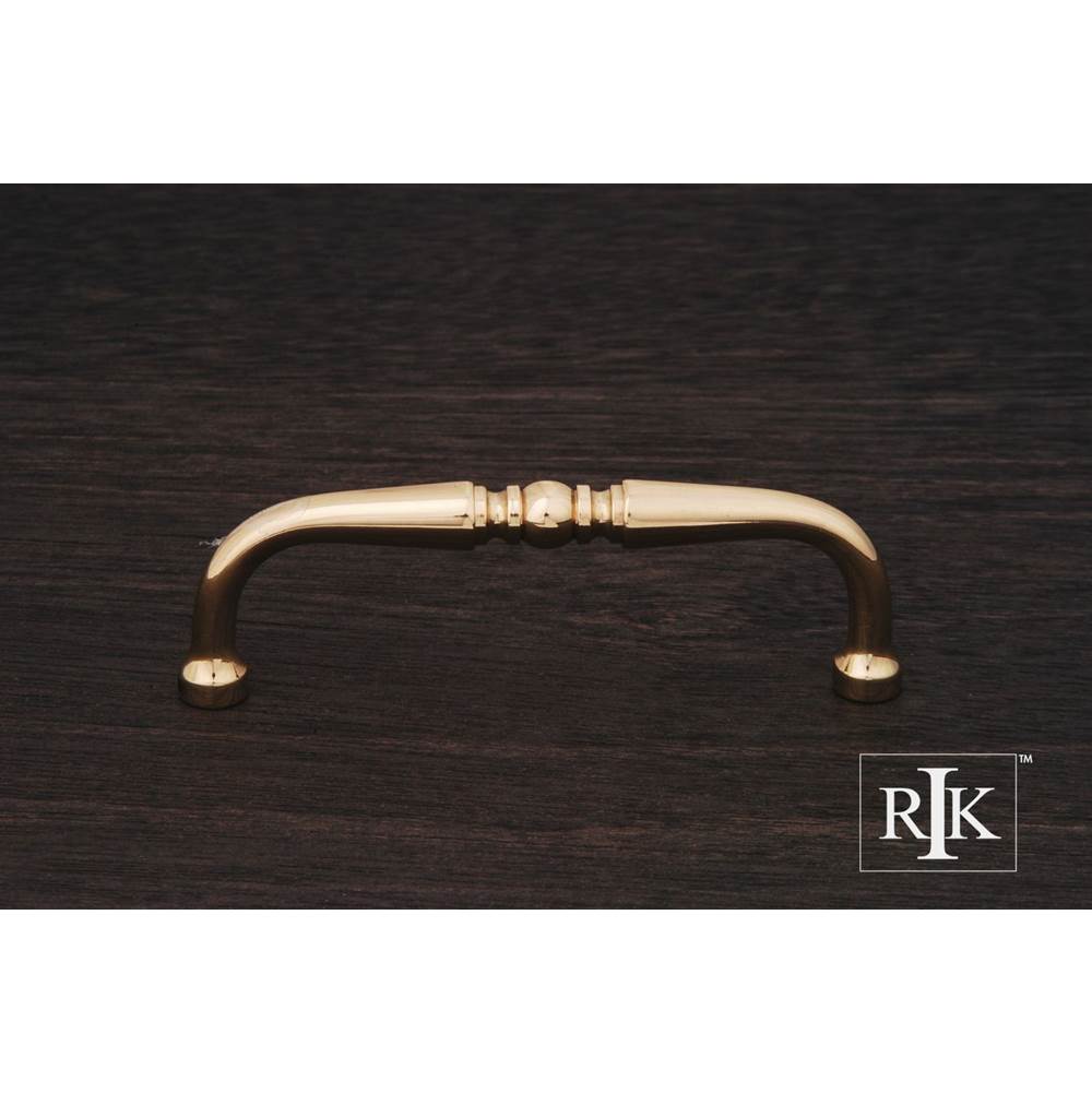 RK International - 3 1/2'' c/c Decorative Curved Pull - Polished Brass