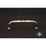 RK International - 3 1/2'' c/c Decorative Curved Pull - Polished Brass