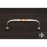 RK International - 3 1/2'' c/c Decorative Curved Pull - Satin Nickel,Brass
