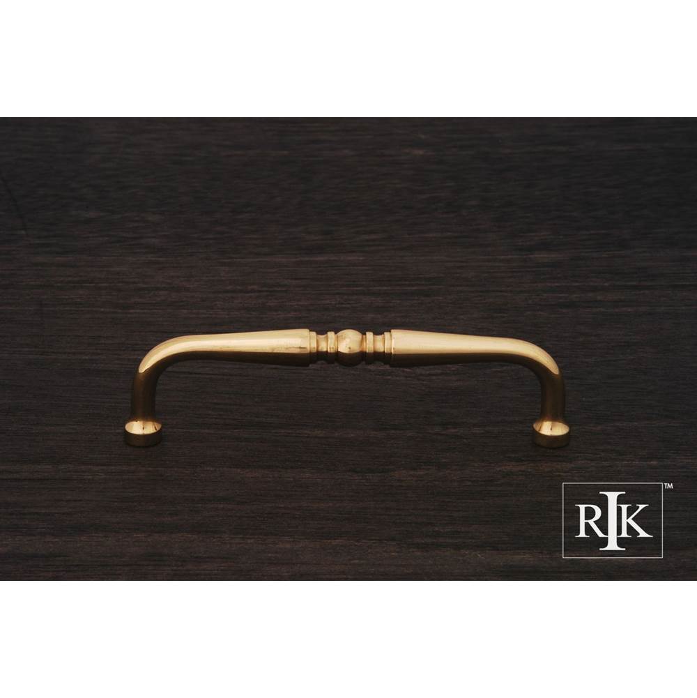 RK International - 4'' c/c Decorative Curved Pull - Polished Brass