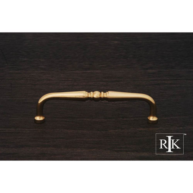 RK International - 4'' c/c Decorative Curved Pull - Polished Brass