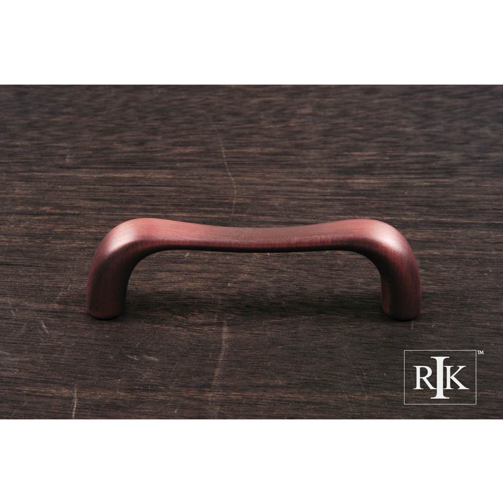 RK International - Contemporary Bent Middle Pull - Distressed Copper