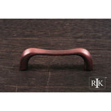 RK International - Contemporary Bent Middle Pull - Distressed Copper