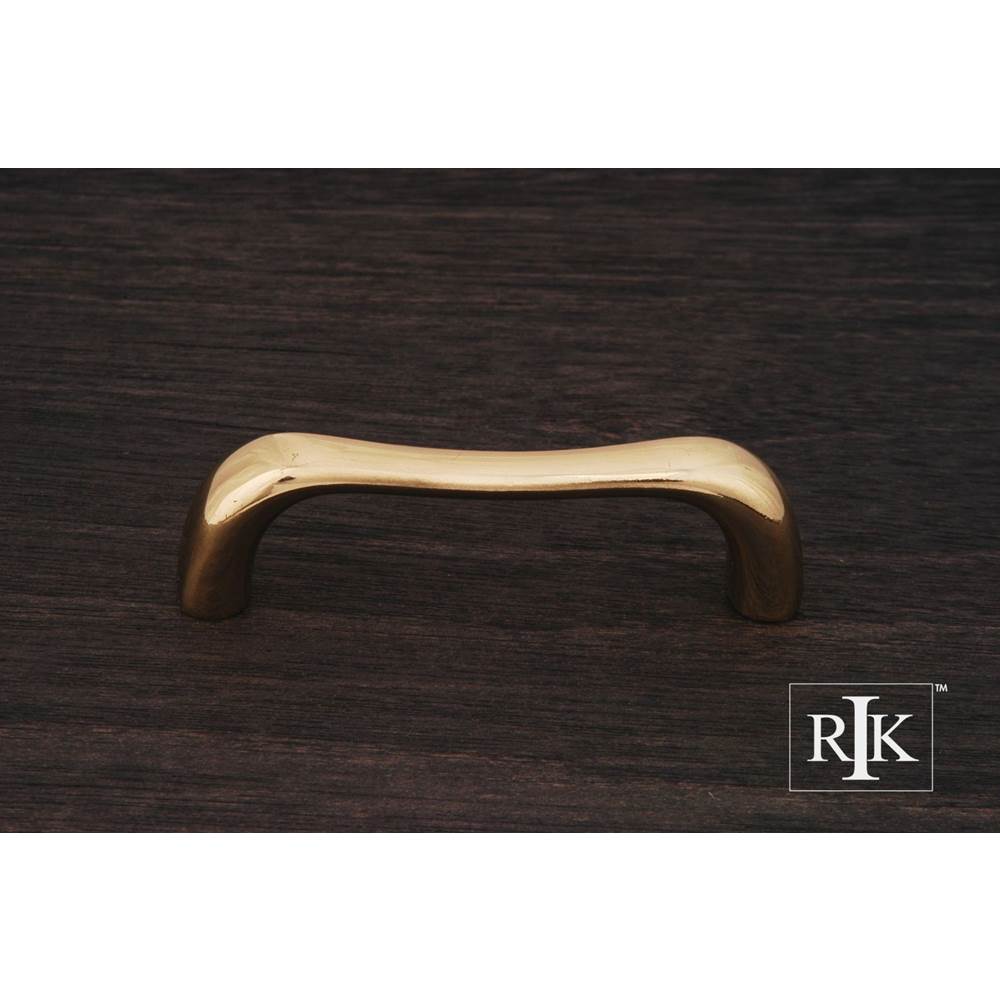 RK International - Contemporary Bent Middle Pull - Polished Brass
