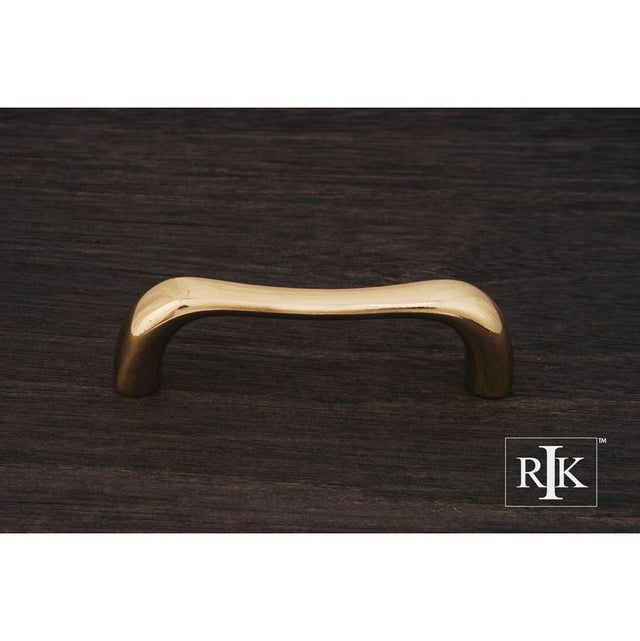 RK International - Contemporary Bent Middle Pull - Polished Brass