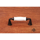 RK International - Porcelain Middle Pull - Oil Rubbed Bronze,White