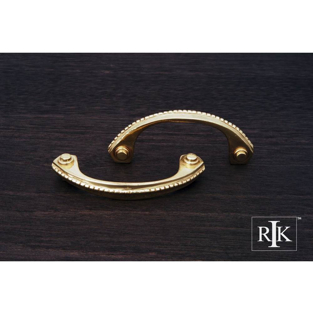 RK International - Beaded Bow Pull - Polished Brass