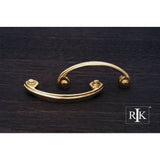 RK International - Plain Bow Pull - Polished Brass