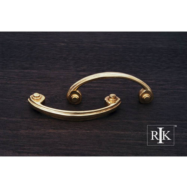 RK International - Plain Bow Pull - Polished Brass