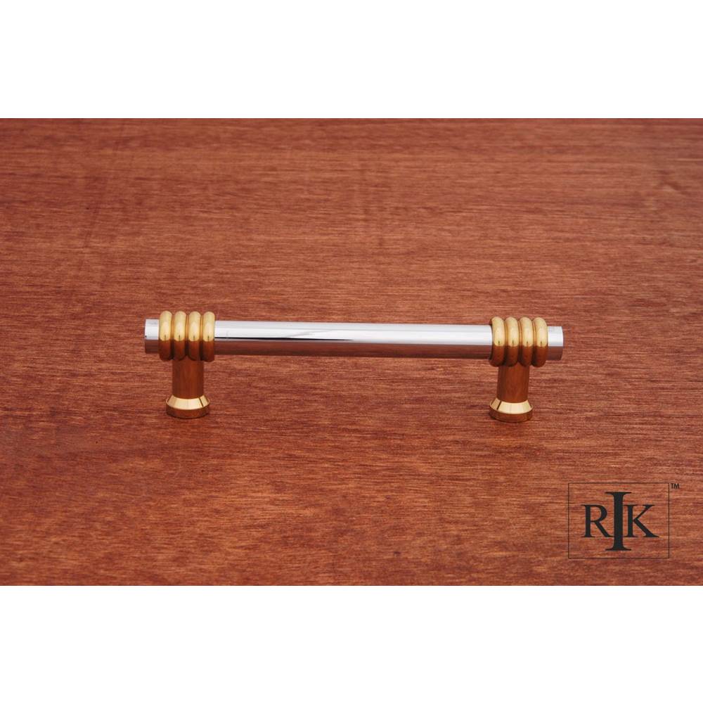 RK International - 3'' c/c Swirl Pull - Chrome,Brass