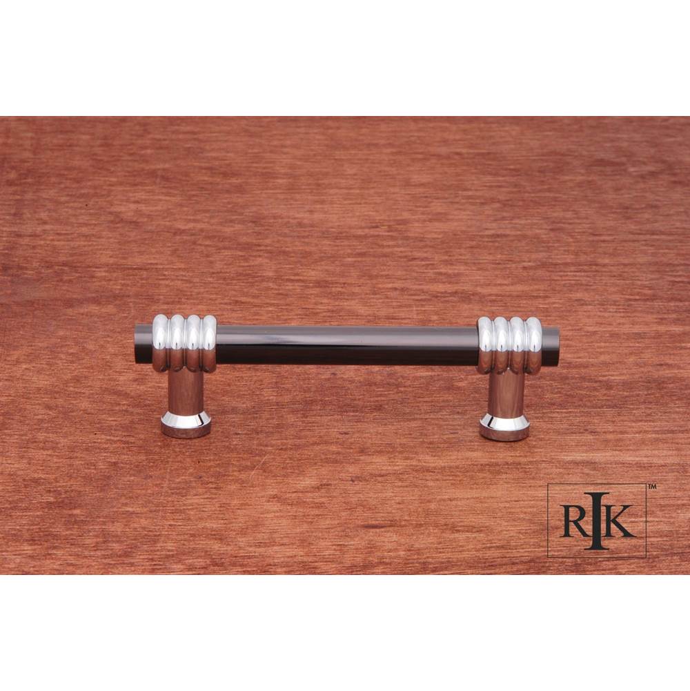 RK International - 3'' c/c Swirl Pull - Black Nickel,Chrome