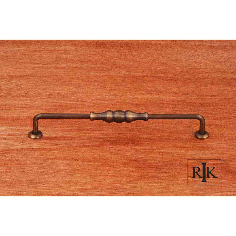 RK International - 8'' c/c Beaded Middle Vertical Pull - Antique English