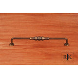 RK International - 8'' c/c Beaded Middle Vertical Pull - Antique English