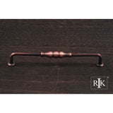 RK International - 8'' c/c Beaded Middle Vertical Pull - Distressed Copper