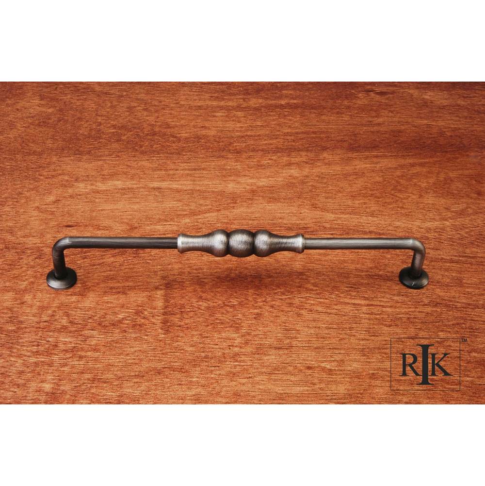 RK International - 8'' c/c Beaded Middle Vertical Pull - Distressed Nickel