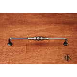 RK International - 8'' c/c Beaded Middle Vertical Pull - Distressed Nickel