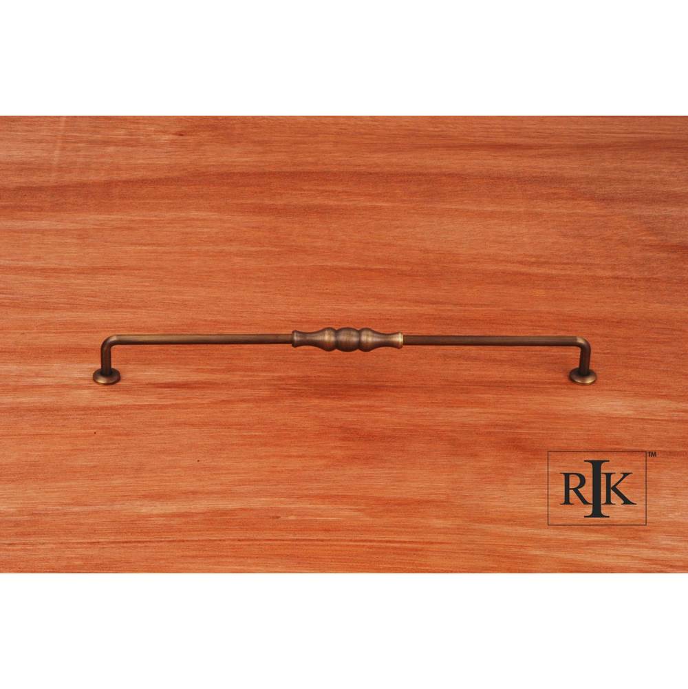 RK International - 12'' c/c Beaded Middle Vertical Pull - Antique English