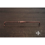 RK International - 12'' c/c Beaded Middle Vertical Pull - Distressed Copper