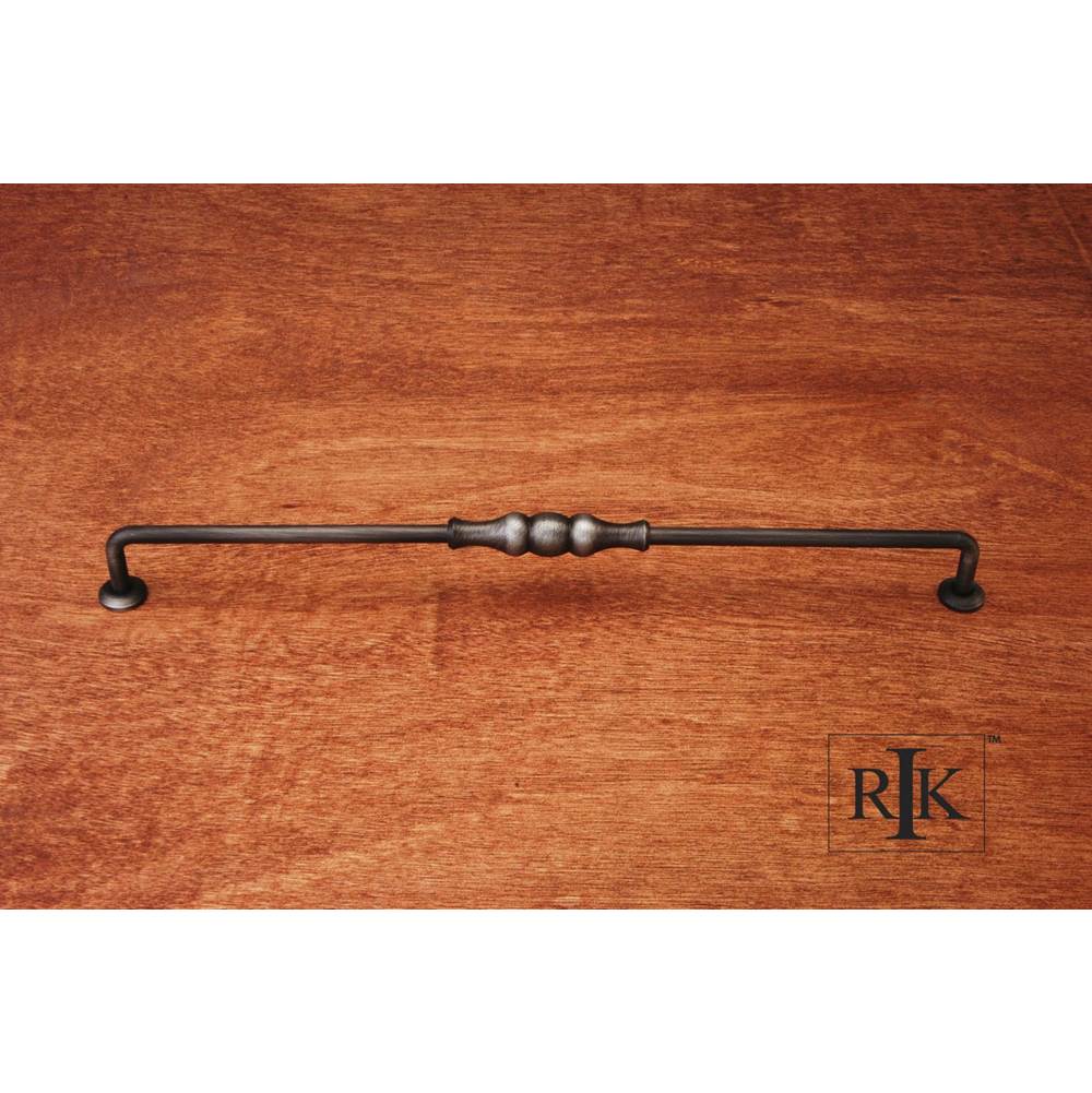 RK International - 12'' c/c Beaded Middle Vertical Pull - Distressed Nickel