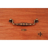 RK International - 5'' c/c Beaded Middle Hanging Pull - Antique English