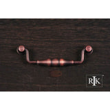 RK International - 5'' c/c Beaded Middle Hanging Pull - Distressed Copper