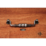 RK International - 5'' c/c Beaded Middle Hanging Pull - Distressed Nickel