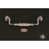 RK International - 5'' c/c Beaded Middle Hanging Pull - Satin Nickel
