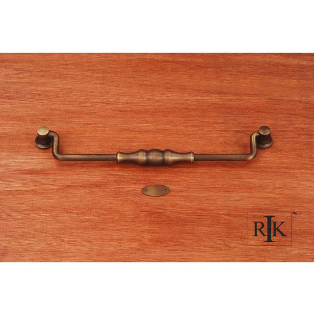 RK International - 8'' c/c Beaded Middle Hanging Pull - Antique English