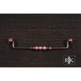 RK International - 8'' c/c Beaded Middle Hanging Pull - Distressed Copper