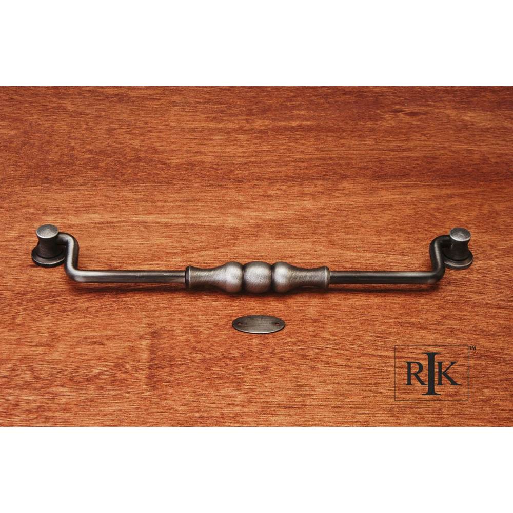 RK International - 8'' c/c Beaded Middle Hanging Pull - Distressed Nickel