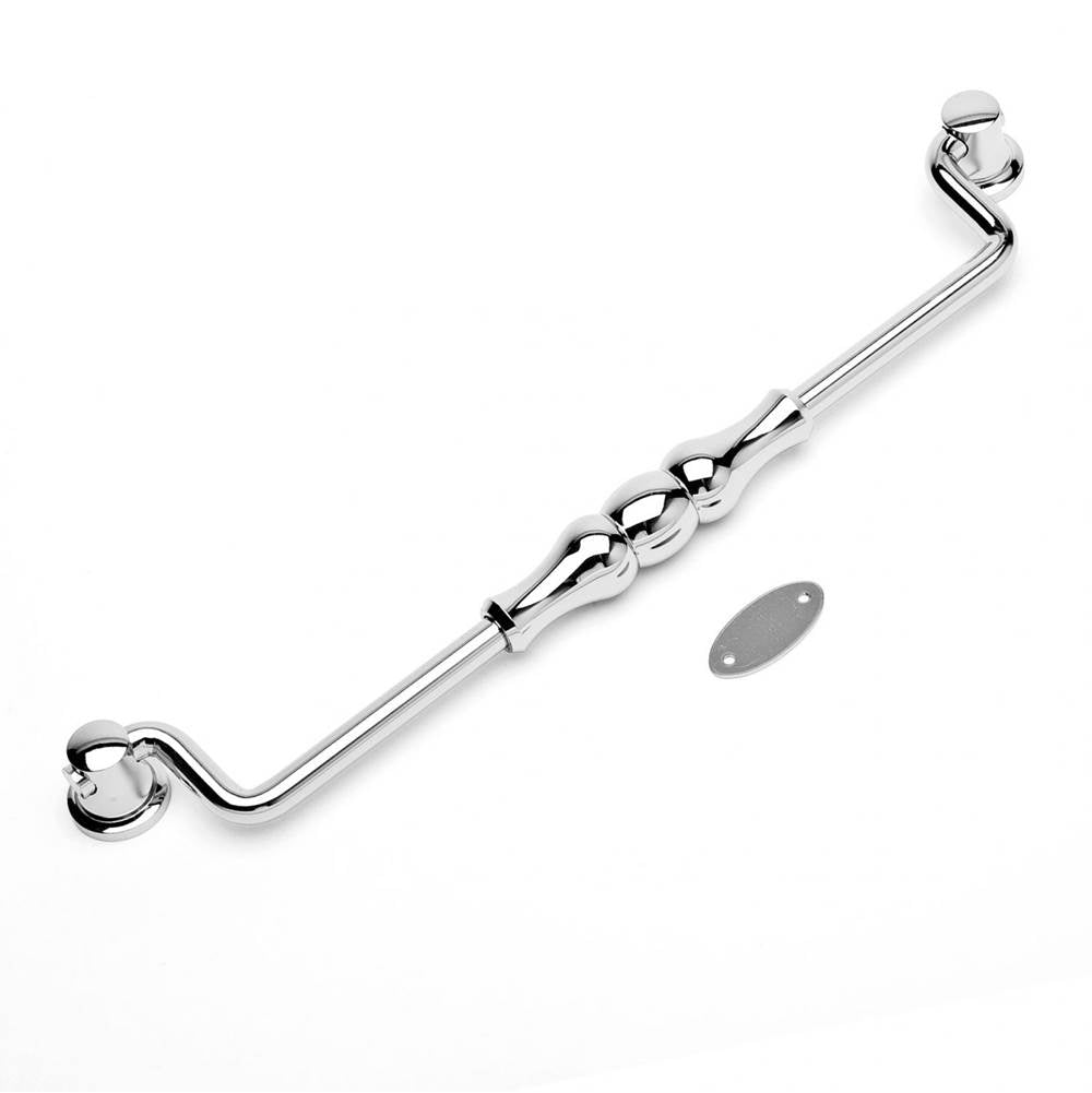 RK International - 8'' c/c Beaded Middle Hanging Pull - Polished Nickel