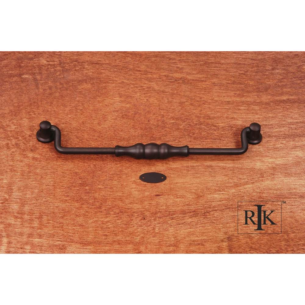 RK International - 8'' c/c Beaded Middle Hanging Pull - Oil Rubbed Bronze
