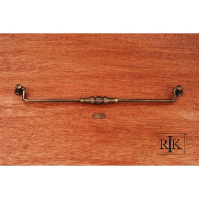 RK International - 12'' c/c Beaded Middle Hanging Pull - Antique English