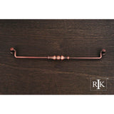 RK International - 12'' c/c Beaded Middle Hanging Pull - Distressed Copper