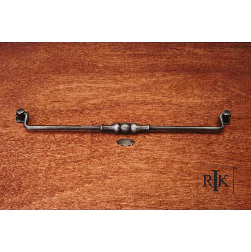RK International - 12'' c/c Beaded Middle Hanging Pull - Distressed Nickel