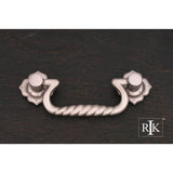 RK International - Rope Bail Pull with Clover Ends - Satin Nickel