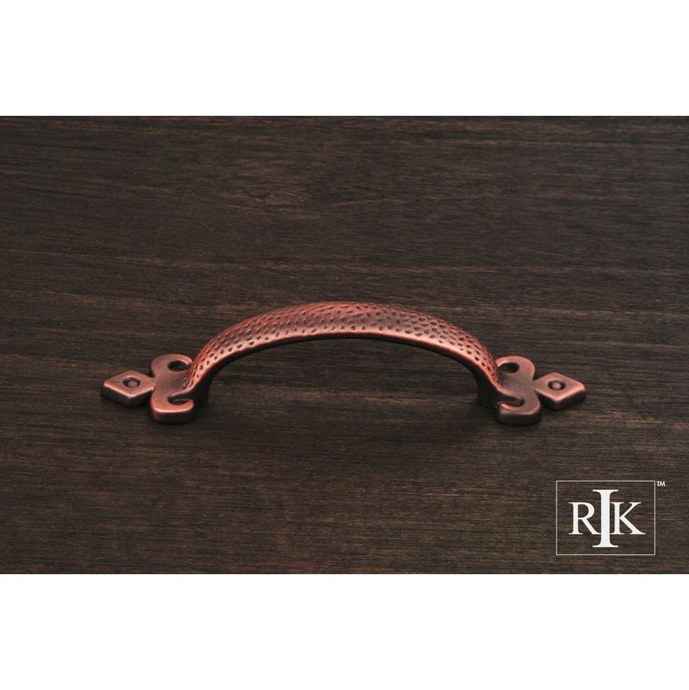 RK International - Divet Indent Bow Pull with Gothic Ends - Distressed Copper