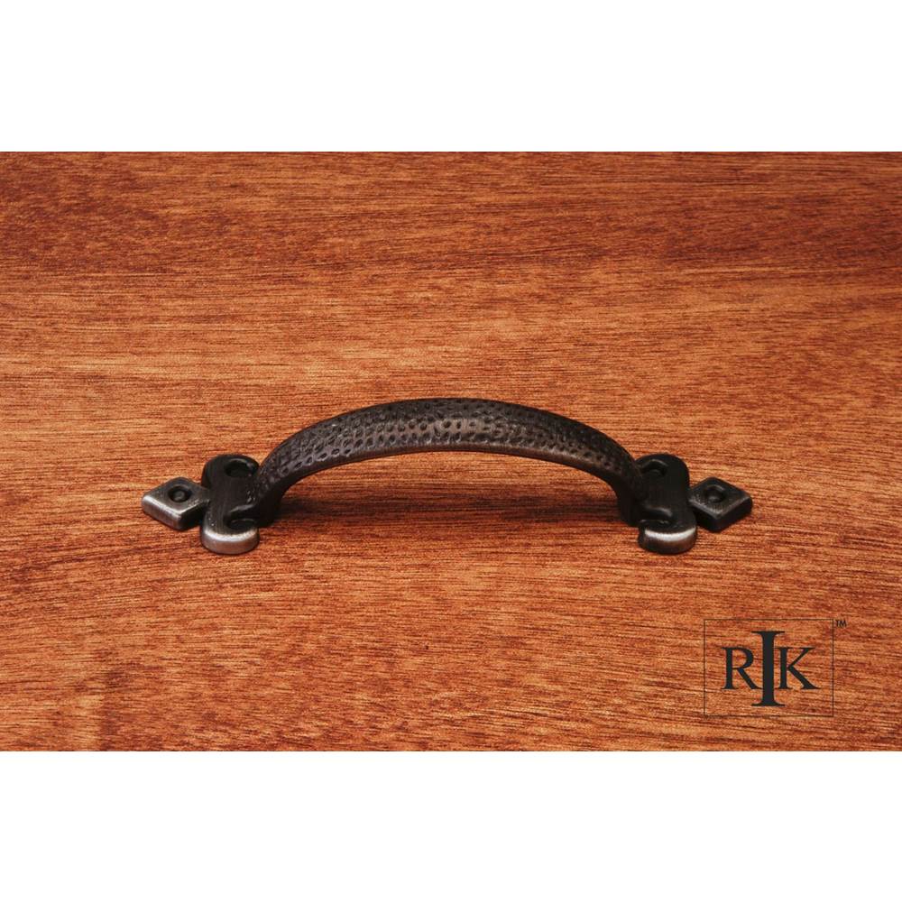 RK International - Divet Indent Bow Pull with Gothic Ends - Distressed Nickel